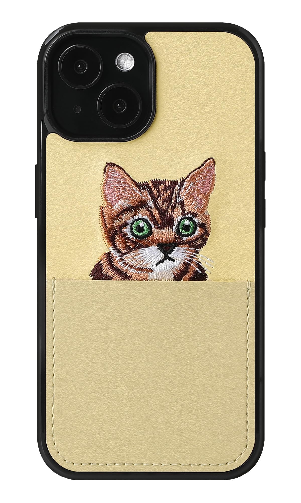 Amazon.co.jp: iPhone 15 Case, Cat Embroidery Smartphone Case