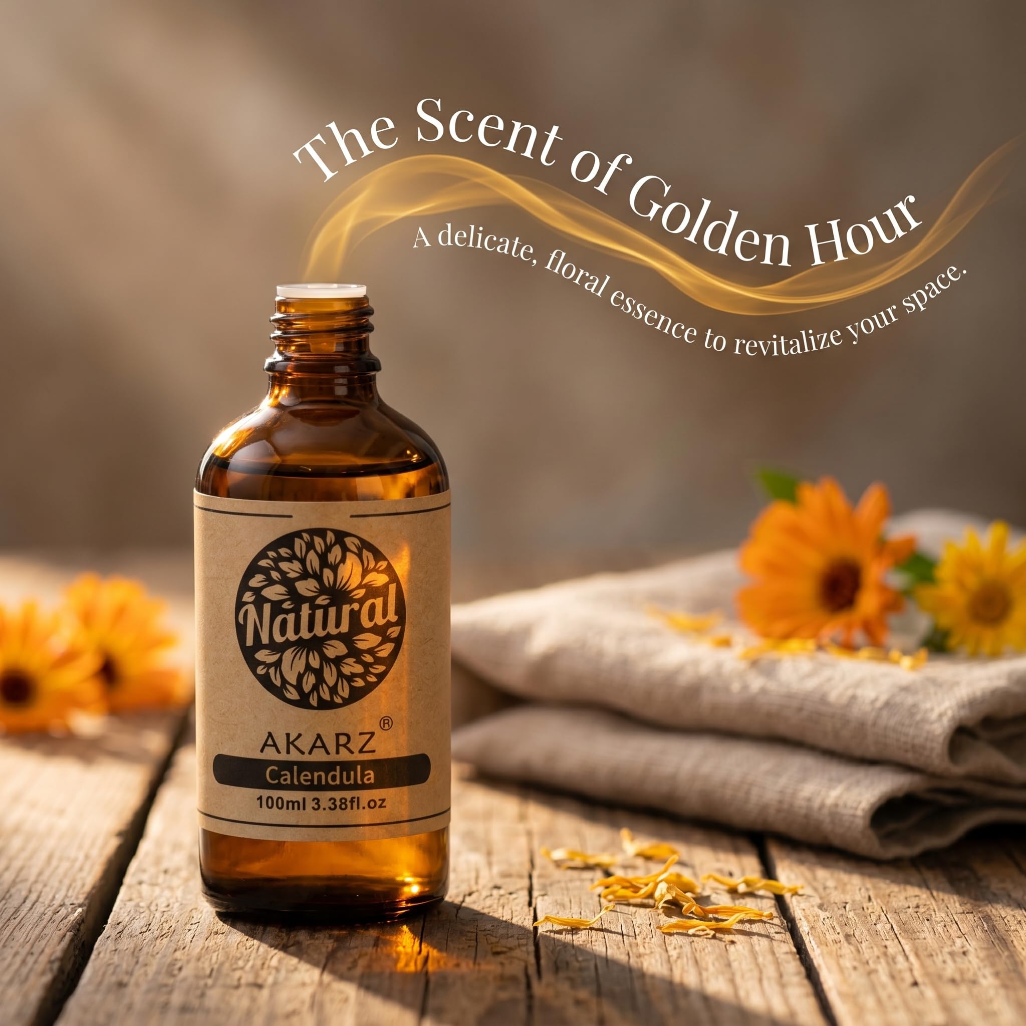 AKARZ 100ml Olejek esencjny z Rumianka Lekarskiego - Naturalny olejek aromatyczny do dyfuzorów, lamp aromatycznych i aromatów pomieszczeń