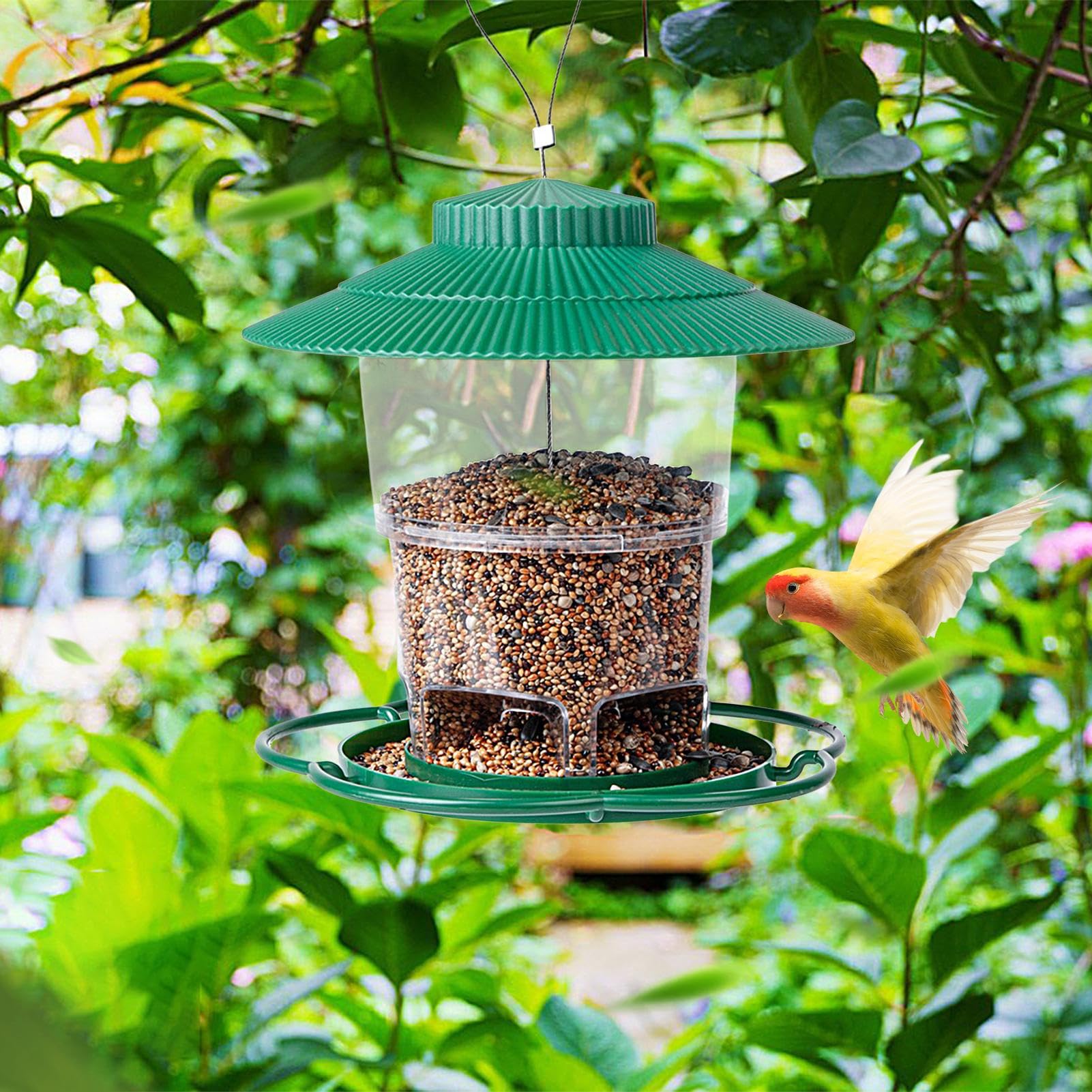 Urban Deco Mangiatoia Per Uccelli In Metallo Per Appendere La Stazione