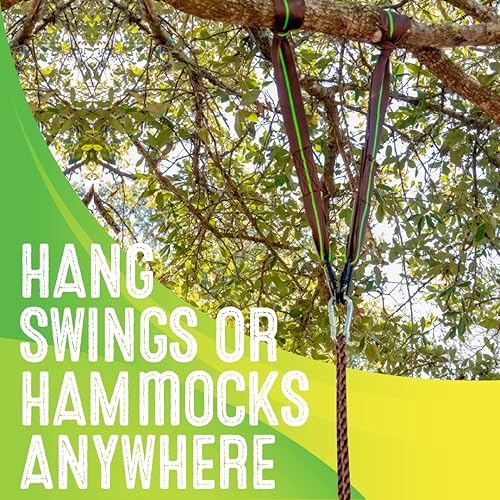 Miniatura 6 de Swurfer Correas para hamaca de árbol  Kit de colgar para hamaca, columpios de árbol, duradero, resistente a la intemperie, libre de óxido,