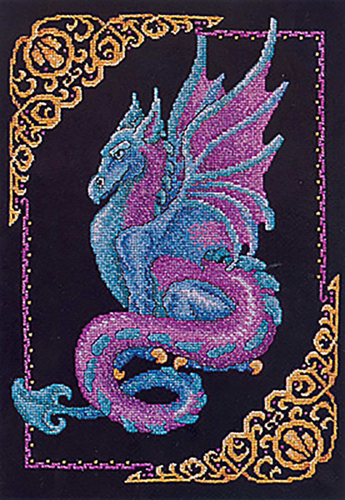 Amazon.com: Janlynn Mythical Dragon Counted Cross Stitch Kit, White