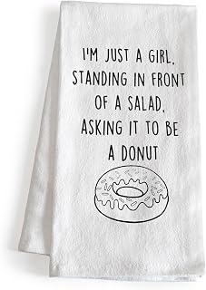 MAINEVENT I'm Just A Girl Standing in Front of A Salad Funny Dish Towel 18x24 Inch