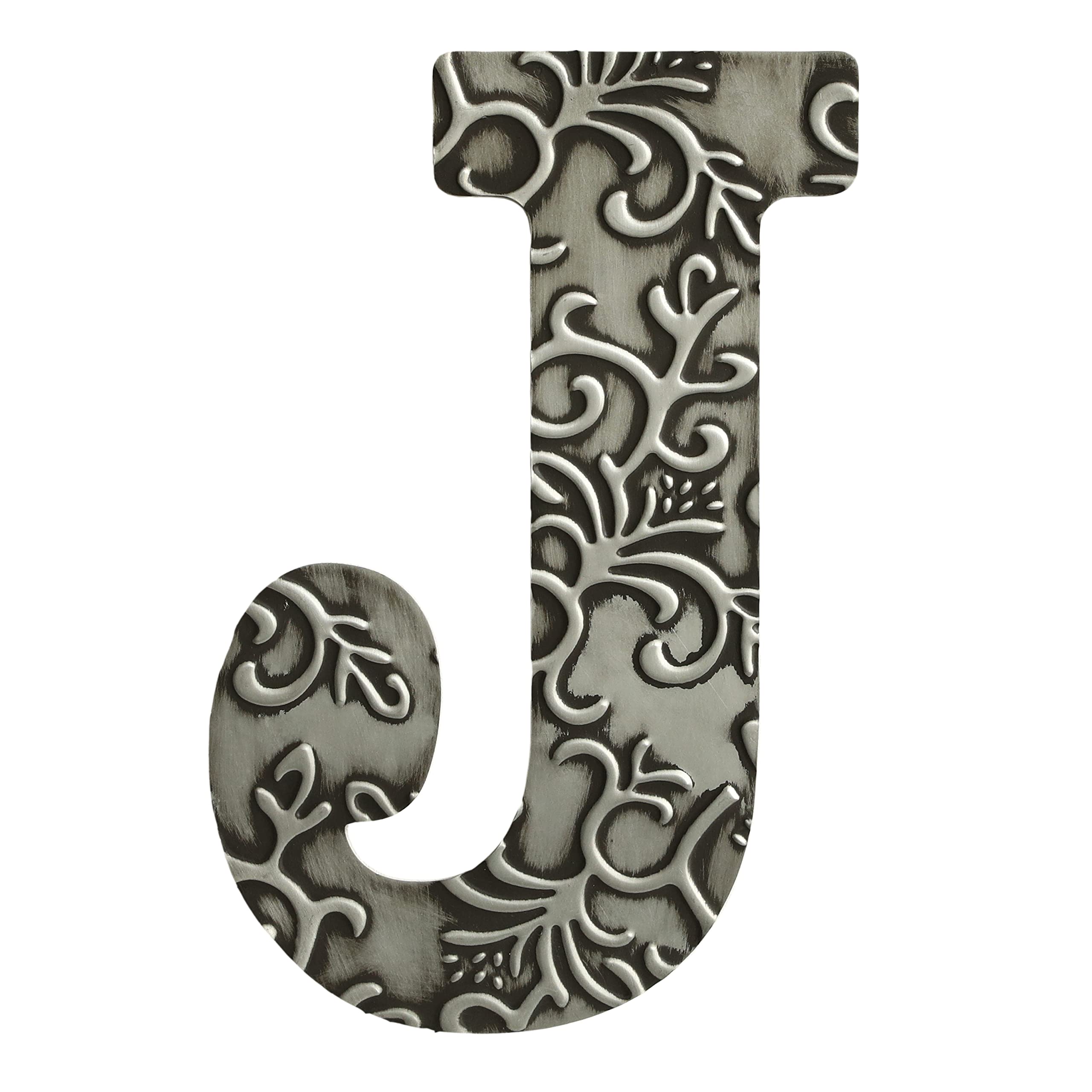 COLLECTIVE HOME - Metal Letters for Wall Decor, 13.75" Black Embossed Metal Alphabet, Antique Wall Decor, Farmhouse Wall Hanging Signs, Rustic Letters for Home Bedroom Office (W)