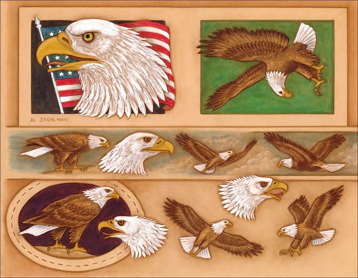 Tandy Leather Eagle Billfold. Belt & Buckle Craftaid 76536-00