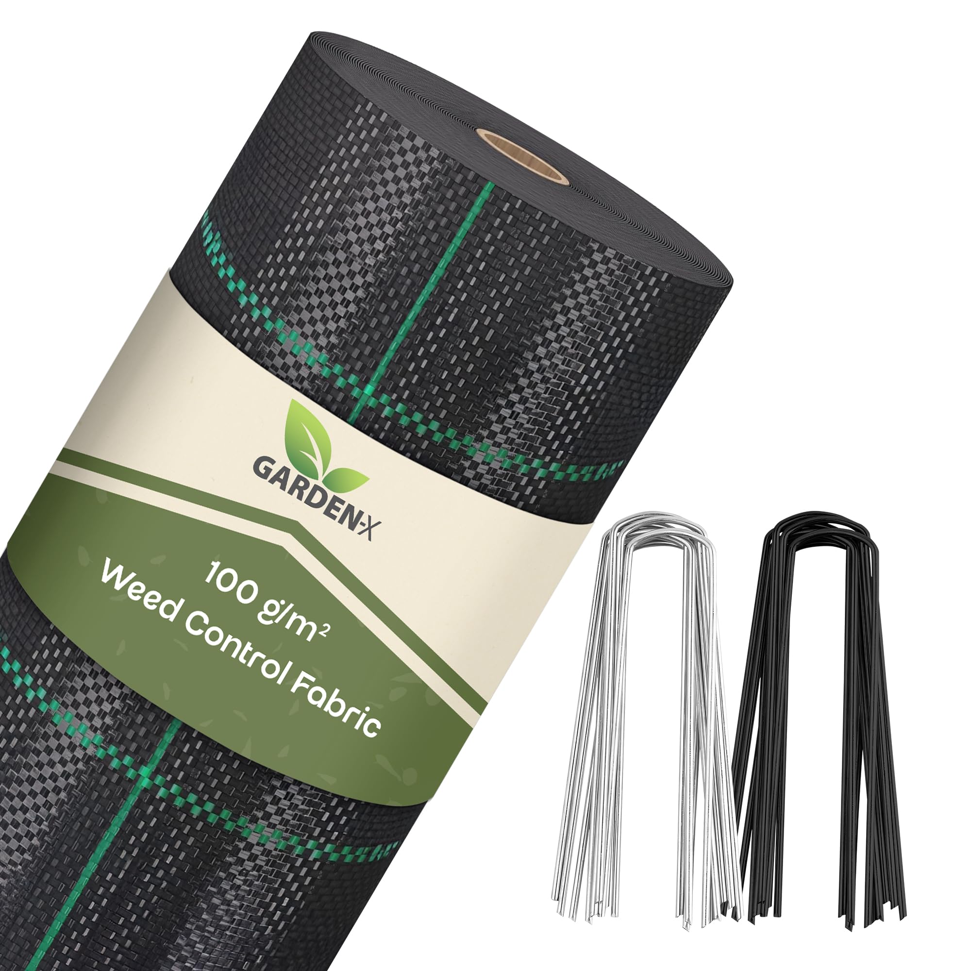 GARDENIX Unkrautvlies mit 50 Anker 100m² (1m x 100m) - Wasserdurchlässig 100g/m² - Schwarz UV-beständig Unkrautgewebe, Unkrautschutzfolie, Bodengewebe, Unterbodengewebe