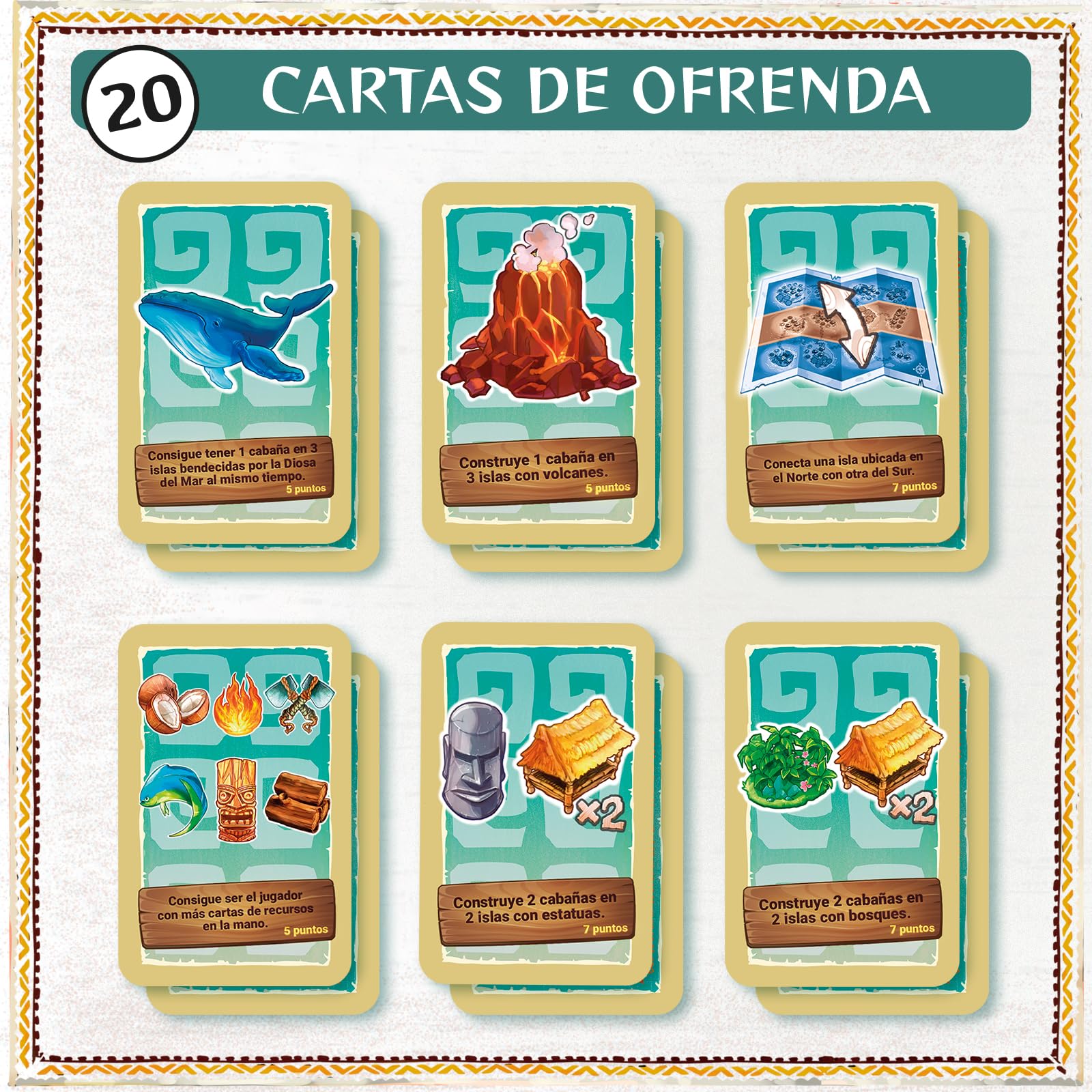 MAGICBOX Hawaiki – Juego de Mesa. Juego de Estrategia Familiar con temática mítica y de construcción de poblados. para 2-5 Jugadores, Edad 10+