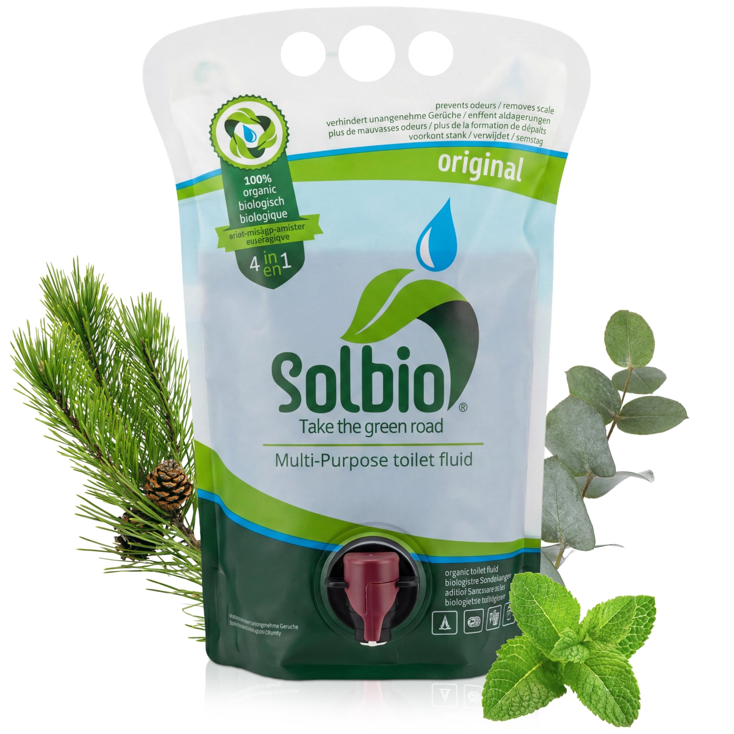 Solbio Organic Caravan & Motorhome Toilet Treatment (0.8L) - 100% Natural, Chemical-Free, Odour Eliminator, Septic Safe, 4-in-1 Eco-Friendly Probiotic Formula