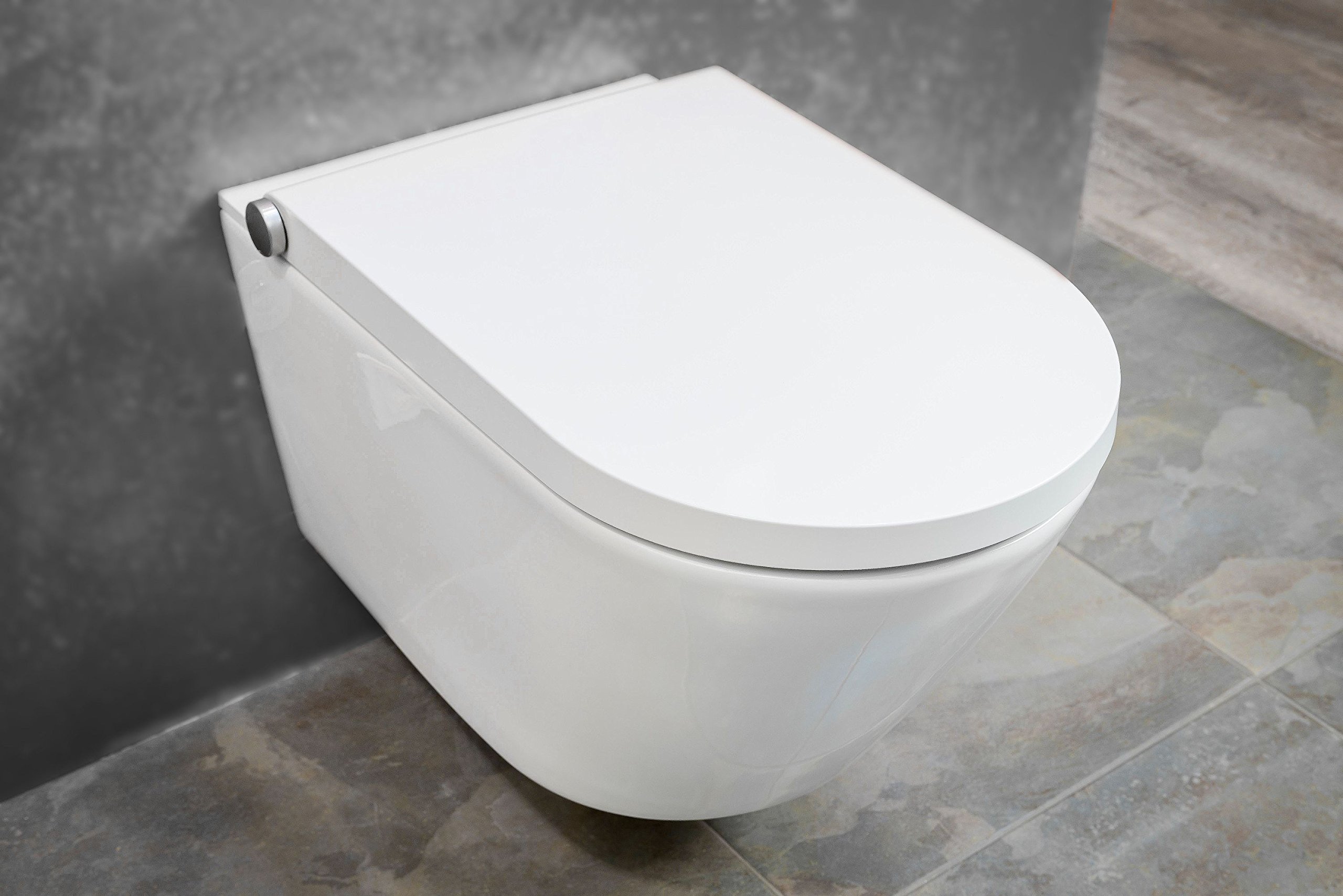 BERNSTEIN - Pack WC japonais Blanc + Module sanitaire Noir, Toilettes suspendu lavant céramique + télécommande, jet douche, séchoir air chaud, filtre à odeurs, Chasse d'eau 180°, 59x38x38cm - Pro+1102