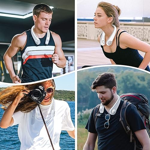 Miniatura 5 de Ventilador portátil para el cuello ventiladores personales recargables ventilador portátil de refrigeración de bajo ruido 3 velocidades ventilador