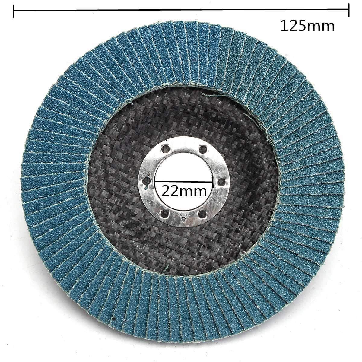 HHRFCS 10 szt. 13000 obr./min Szlifierka kątowa Tarcza listkowa 5 cali 125 mm Tarcze szlifierskie Ostrza ściernicy 40/60/80/120 Grit Narzędzie ścierne (ziarno: 80 Grit)