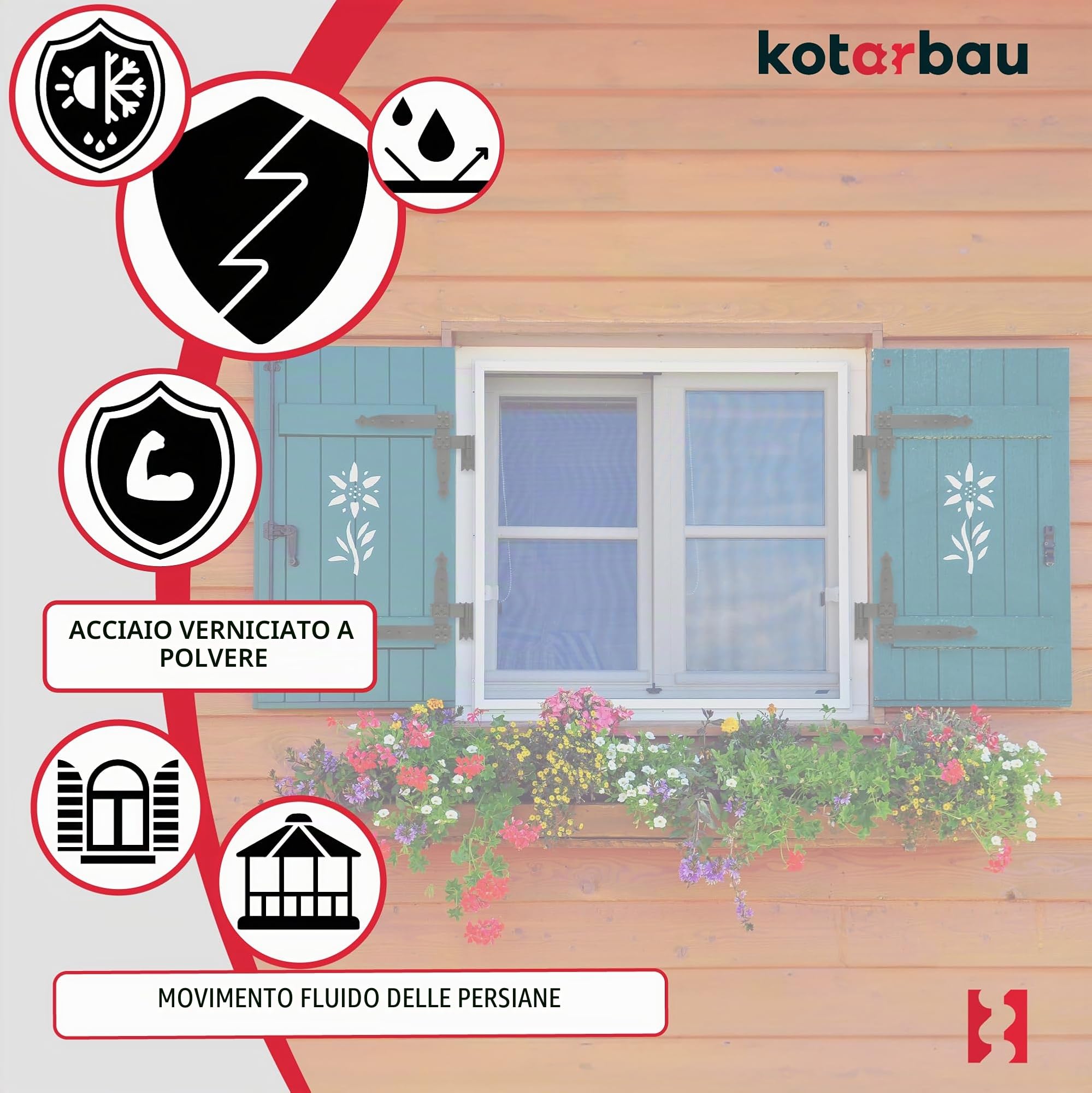 KOTARBAU® Fascia angolo finestra 250 x 230 mm con serratura 4 pezzi angolo piatto angolo cerniera connettore angolo morsetto nastro cardine decorativo rivestimento in polvere nero