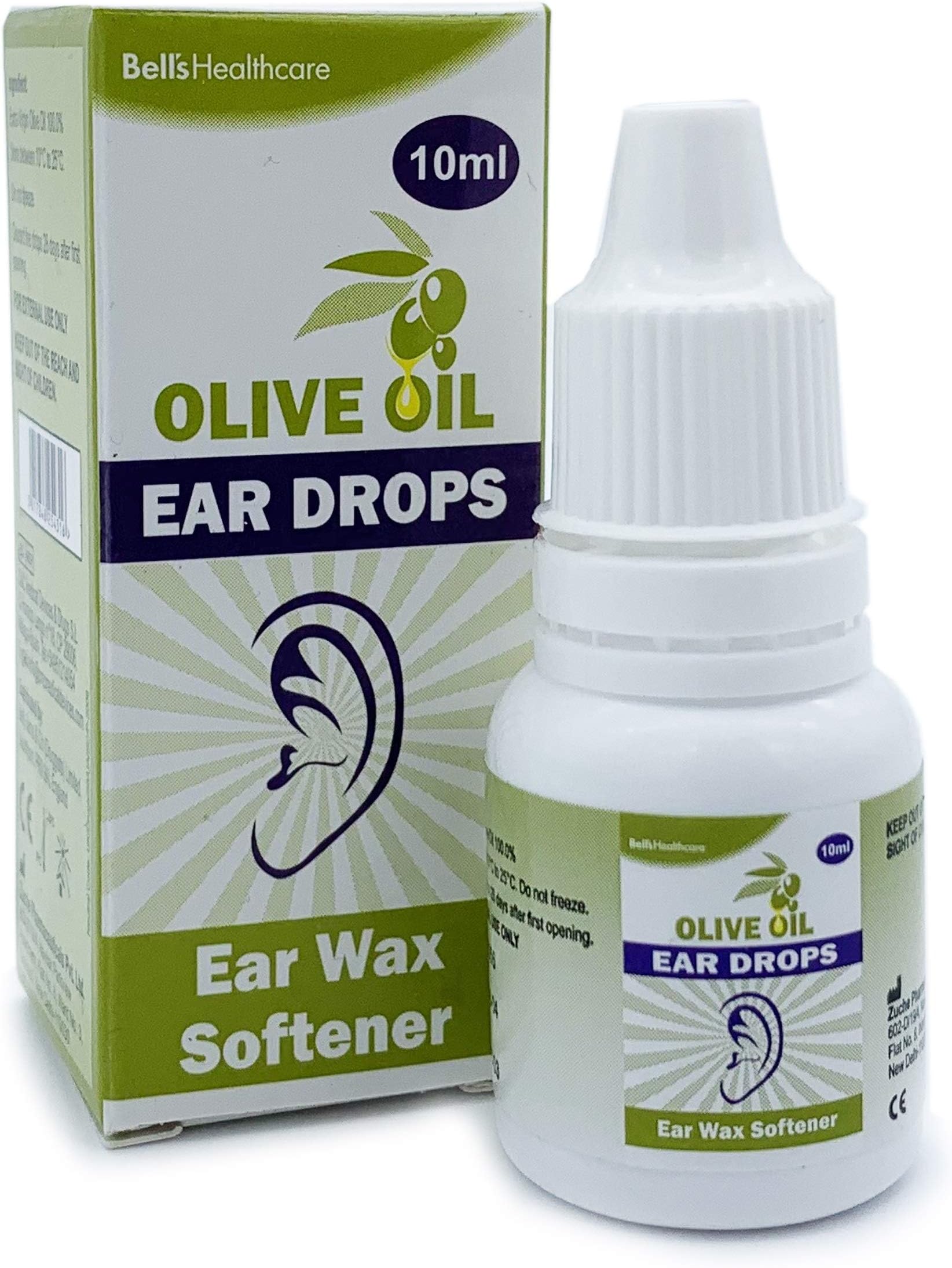 2 Packs of Olive Oil Ear Wax Drops Softens and Removes 10ml Eardrops