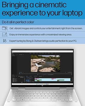 HP Envy x360 Convertible 15-inch Laptop, Intel Core i7-1260P Processor, Intel Iris Xe Graphics, 16 GB RAM, 1 TB SSD, Windows 11 Home (15-es2026nr, Natural Silver Aluminum)