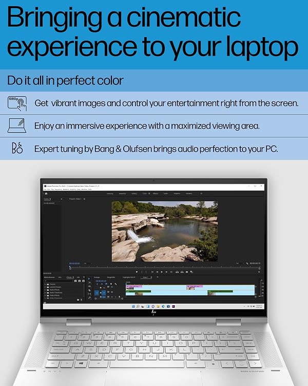 HP Envy x360 Convertible 15-inch Laptop, Intel Core i7-1260P Processor, Intel Iris Xe Graphics, 16 GB RAM, 1 TB SSD, Windows 11 Home (15-es2026nr, Natural Silver Aluminum) by HP - Image 3