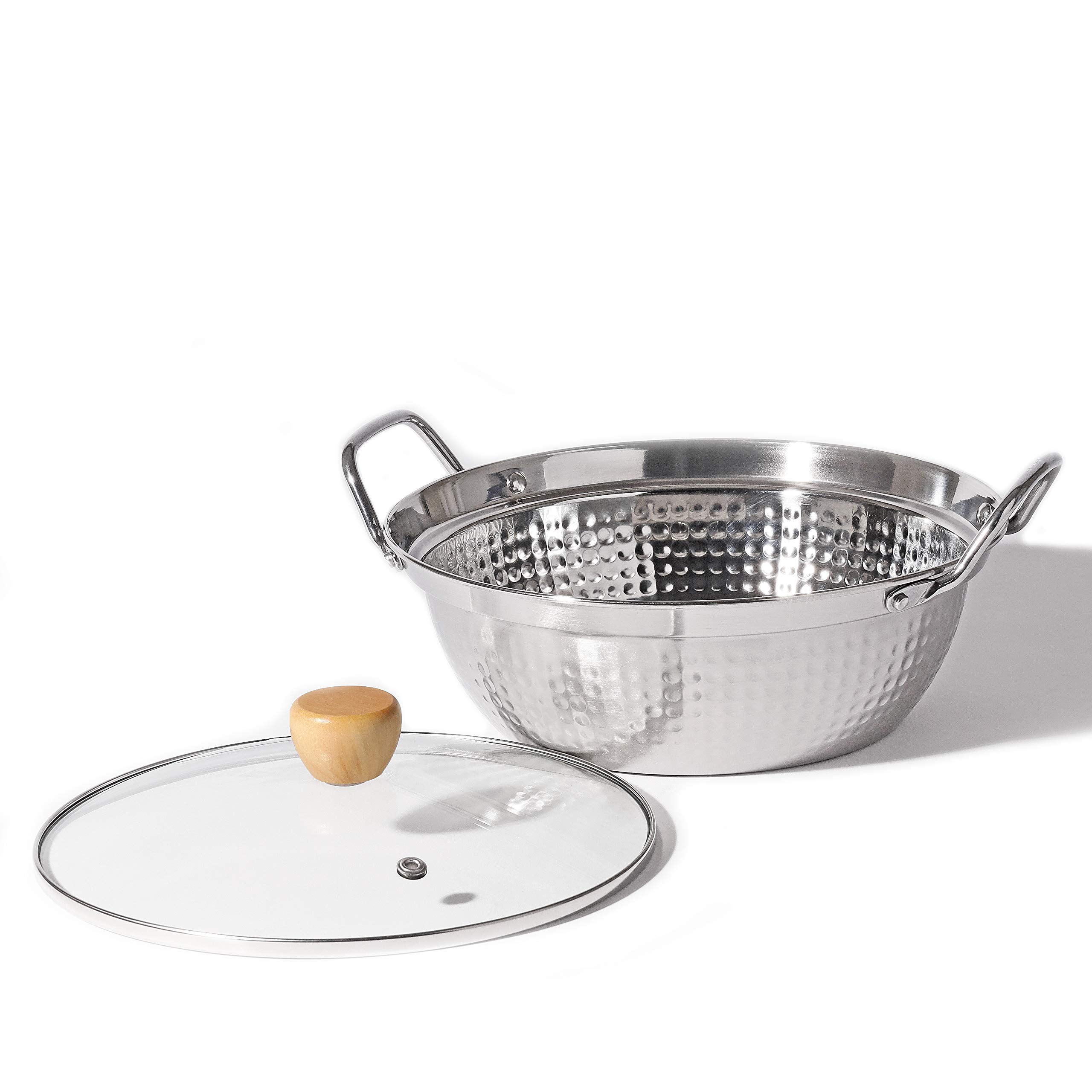 Amazon｜パール金属 卓上鍋 シルバー 20cm ステンレス製ガラス蓋付