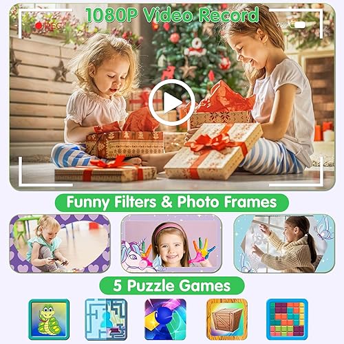 Miniatura 9 de Cámara para niños con impresión instantánea cámaras instantáneas para niños que imprimen fotos, cámara digital para niños, cámara de juguetes 1080P