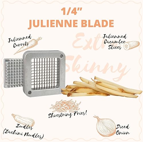 Miniatura 4 de Set combinado completo para restaurante de cortadora de papas fritas y camotes comercial Tiger Chef, resistente y de alta calidad, con ventosas y