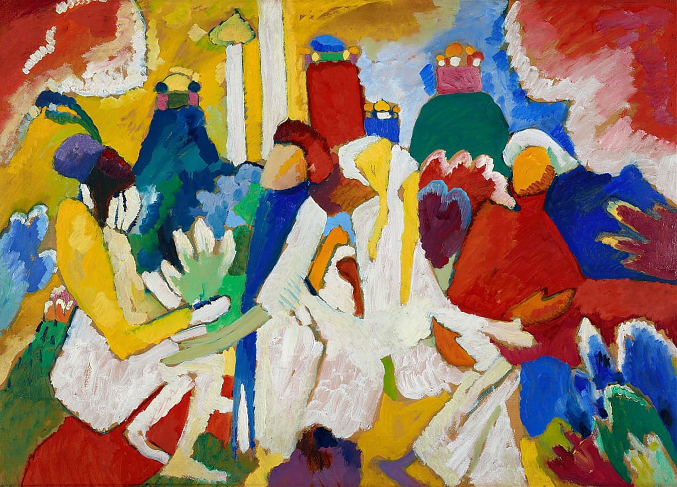 ARTXLXXBN Famous Painting Art Wall Decor Abstract Art Picture Oriental. by Wassily Kandinsky Animal Pictures for Home Decor 60x90cm