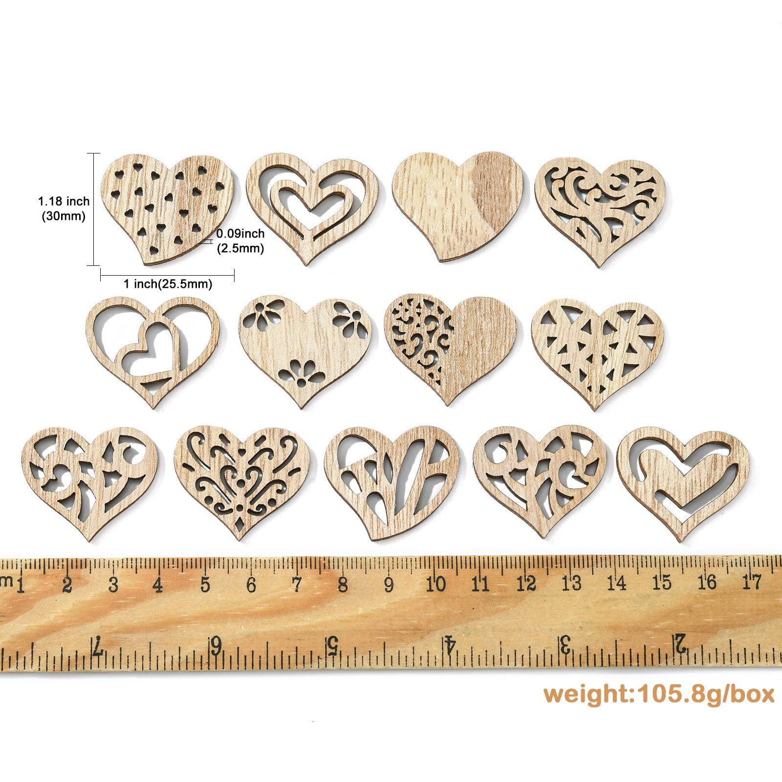 5 Ciondoli Cuore In Acciaio Inox 304 Per Bigiotteria Fai Da Te | 12x12,5 Mm Con Foro 3 Mm