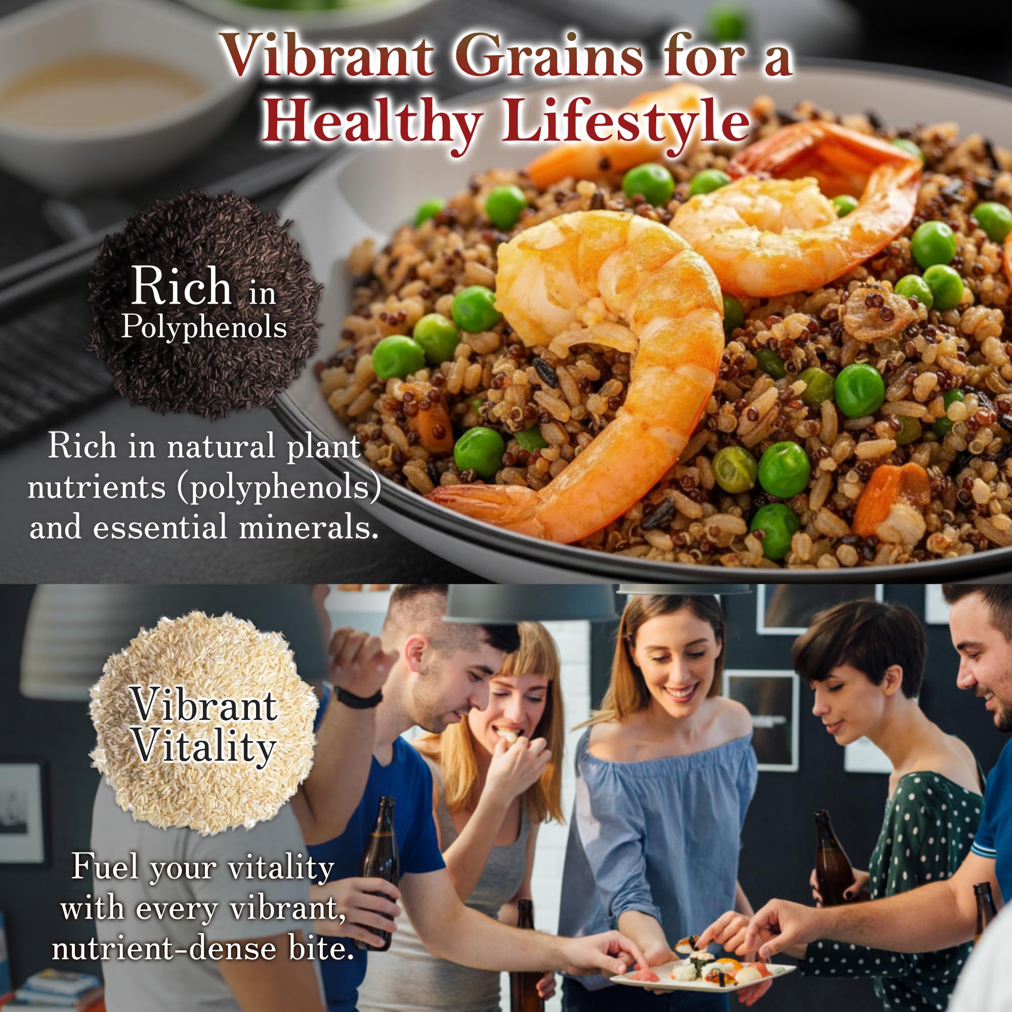 Amazon.com : Ancient rice [black red green blend] 2.2 lbs from
