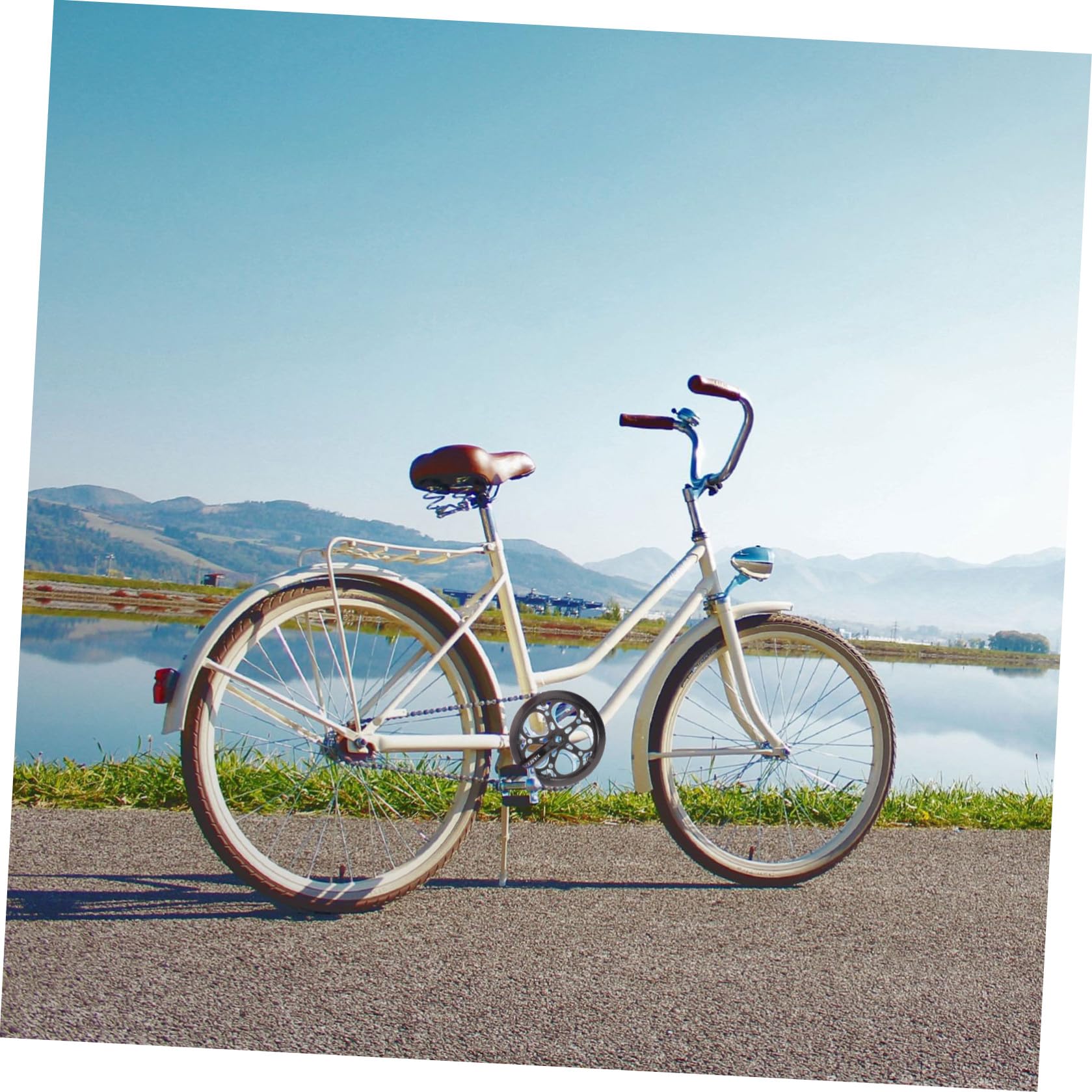 Alipis Guarnitura Pedivella Bici Singola velocità in Ferro Nero 170mm 52 Denti, Accessori per Biciclette Facile da Installare per Bici da Strada
