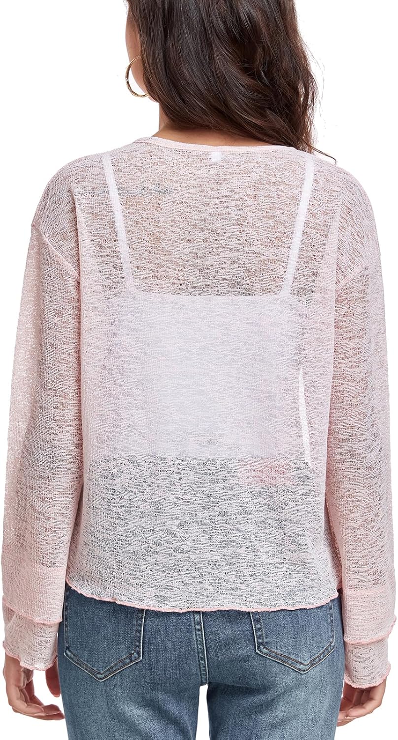 Womens Bolero Shrugs for Evening Dresses Elegant Cropped Shrug Long Sleeve Cardigan Lightweight Knit Cover Up - Image 6