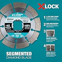 Vista 3 de Makita E-07200 X-Lock 4-1/2" Hoja de diamante segmentada para corte de mampostería, 2/pk