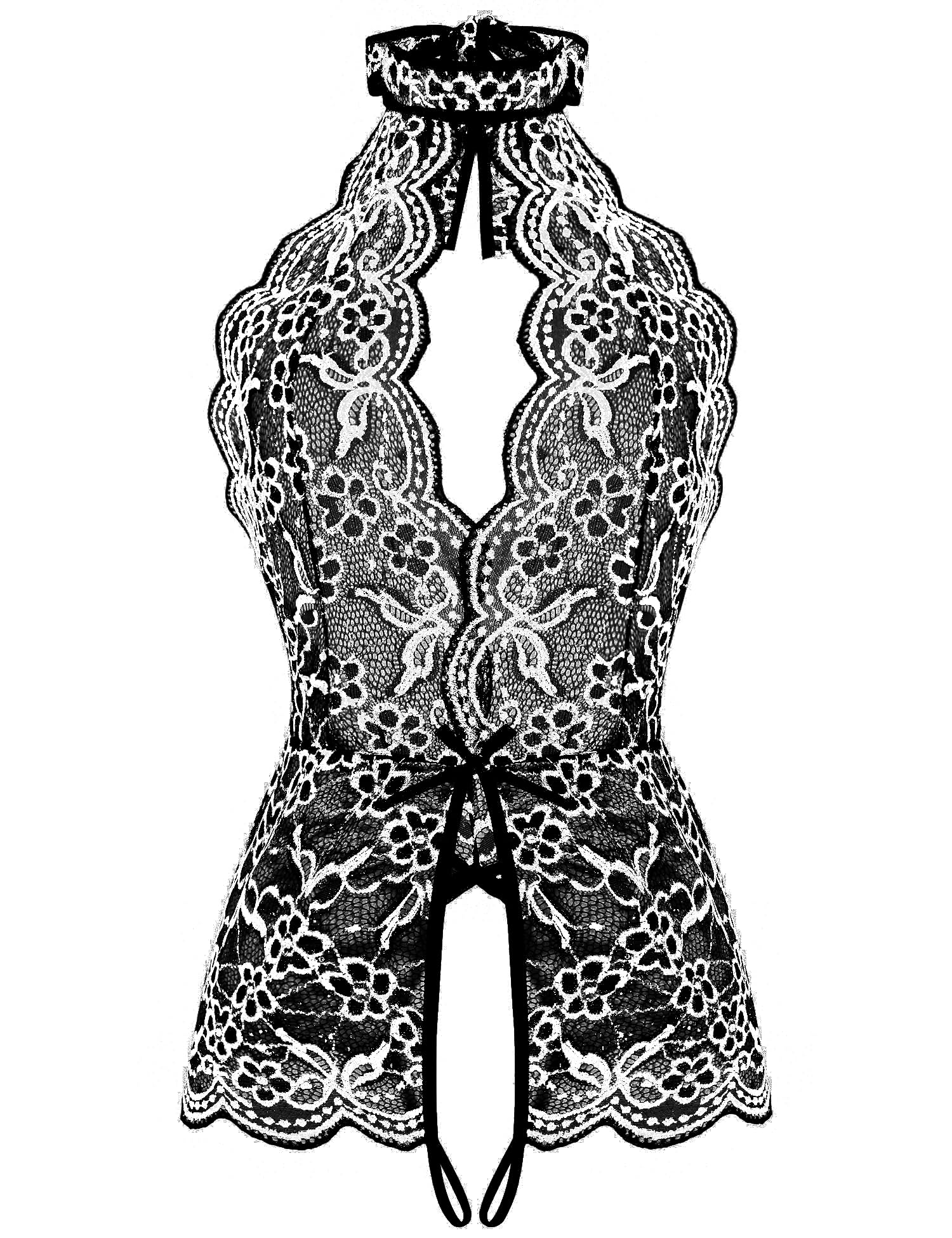 Ababoon Women One Piece Lingerie Lace Sexy Baby Dolls Teddy Sleepwear