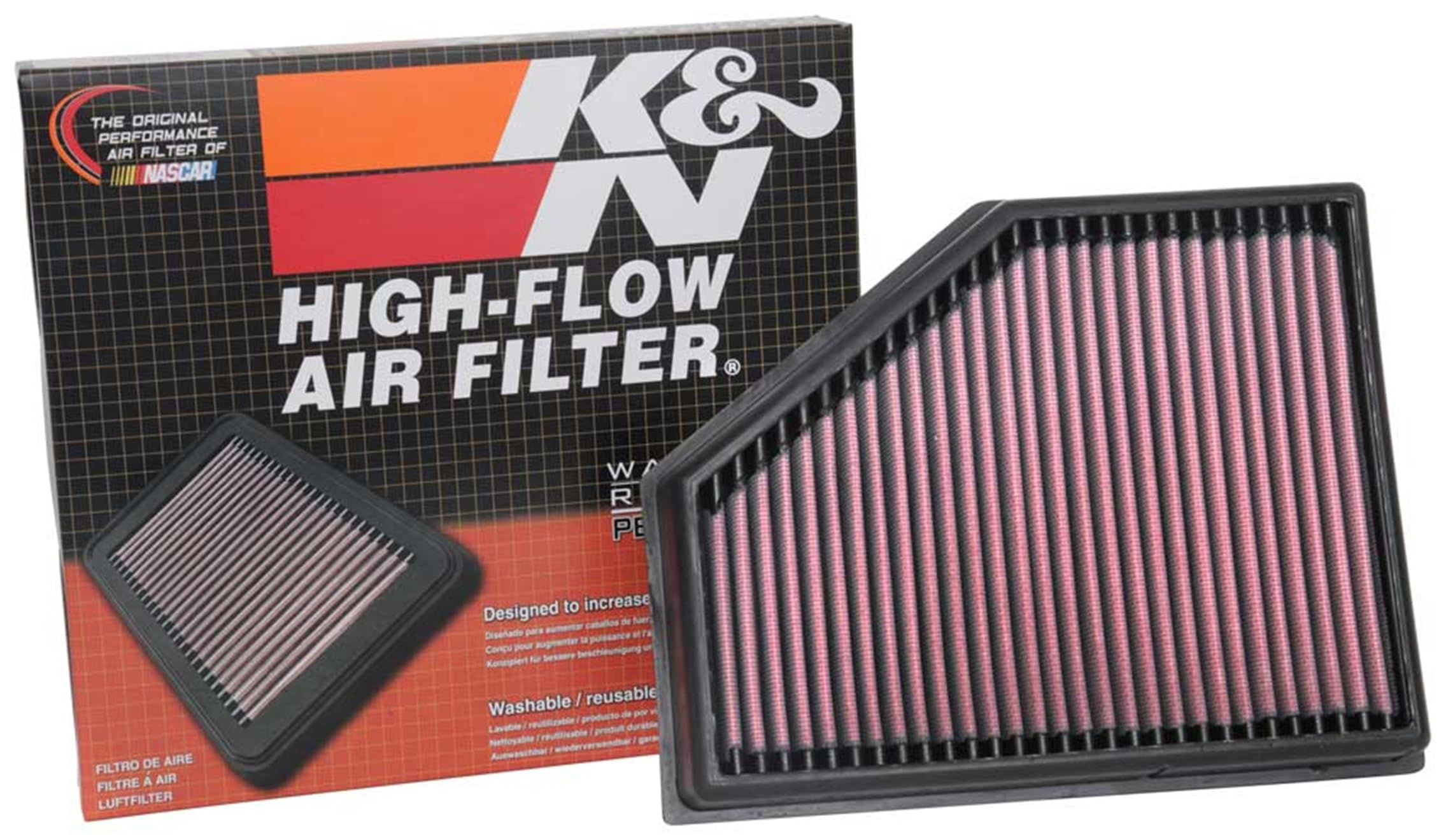 K&N Engine Air Filter: Increase Power & Acceleration, Washable, Premium, Replacement Car Air Filter: Compatible with 2016-2020 BMW 750d; 2017-2020 BMW