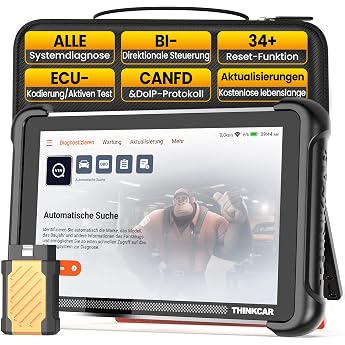ThinkScan TK689BT OBD2 Diagnostic Tool with 34 Reset Function + Full System Diagnostic, Car Diagnostic Tool for ECU Coding / 