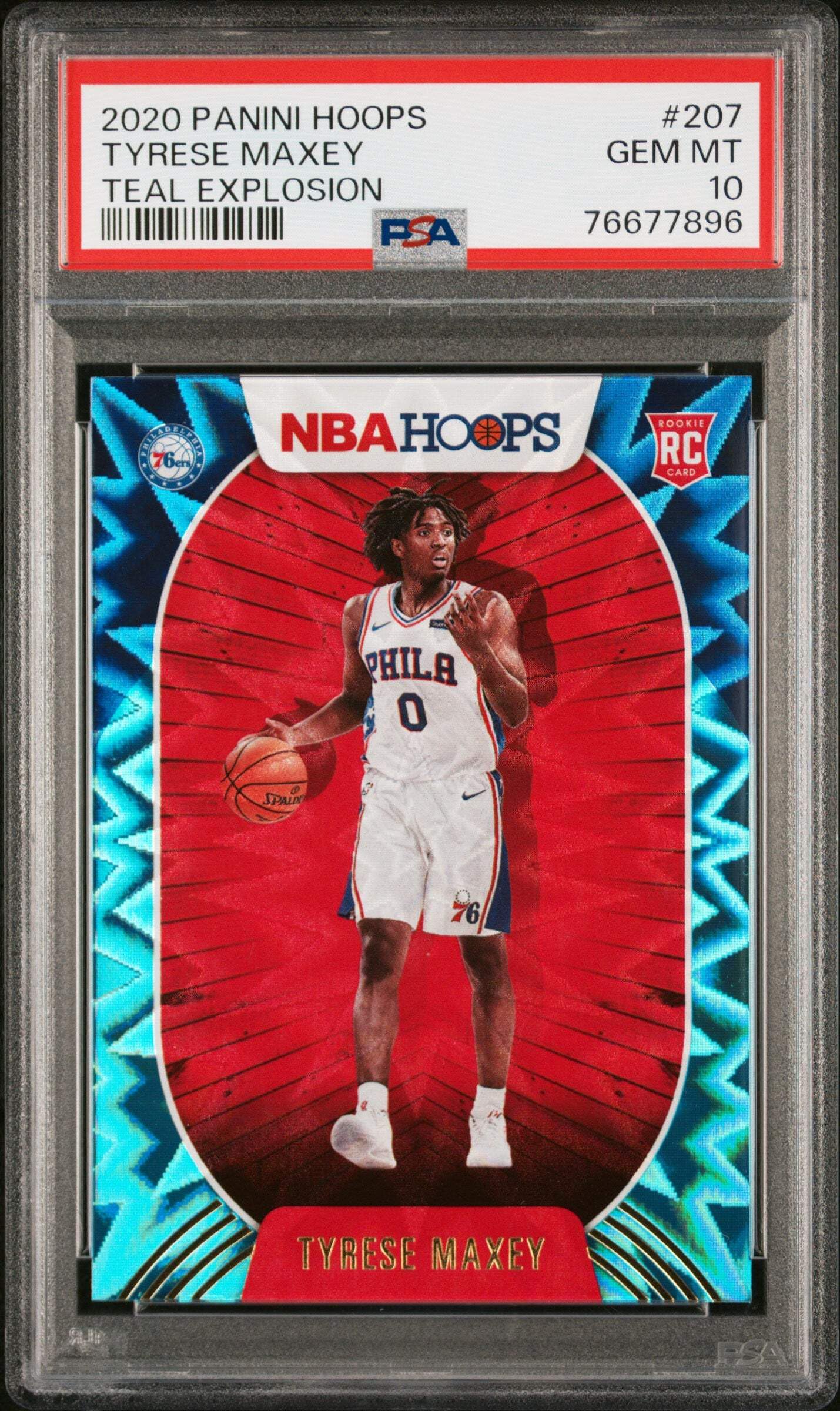 Amazon.com: Graded 2020 Panini Hoops Tyrese Maxey #207 Teal