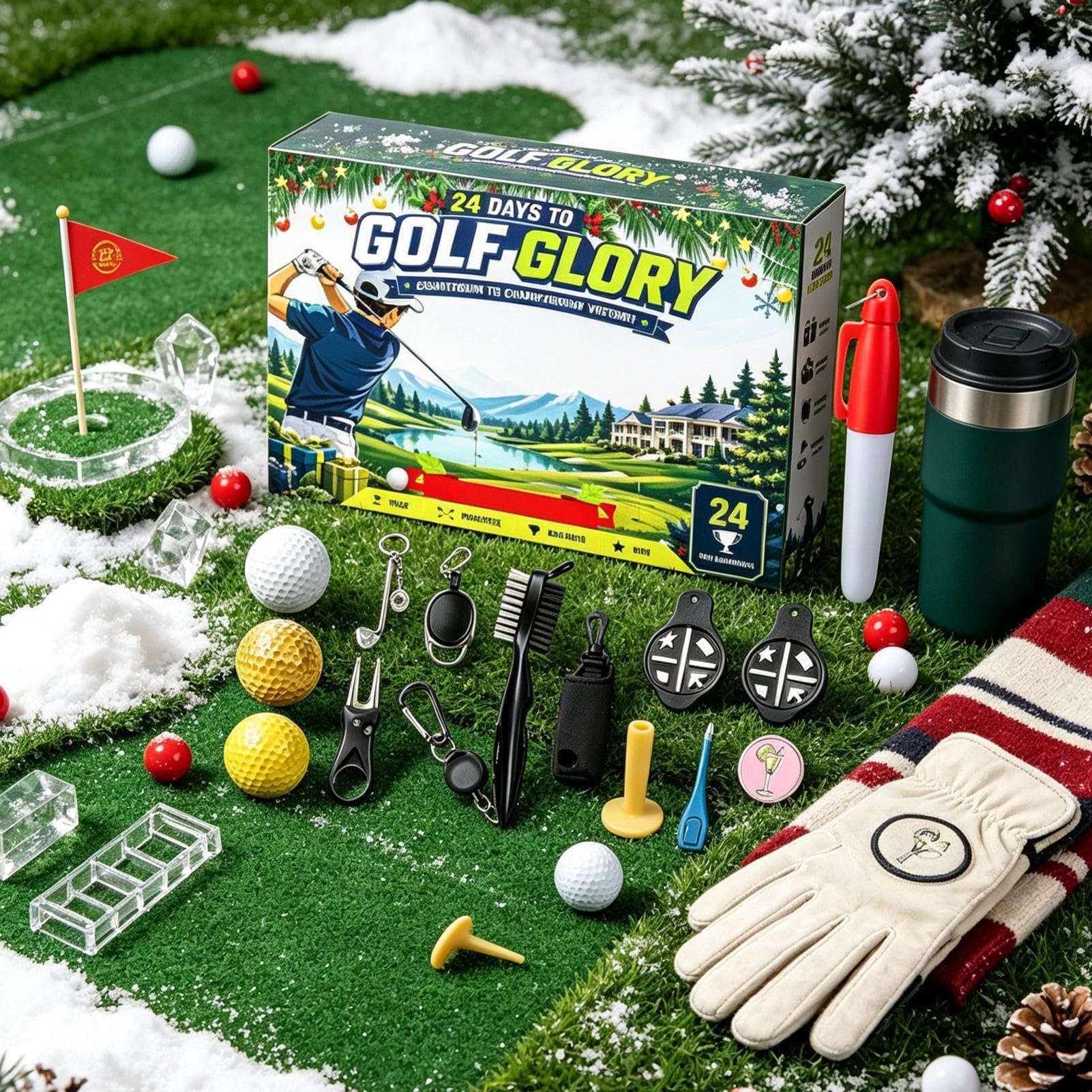 Calendario 'Avvento di Natale Golf 24 giorni Club portachiavi conto