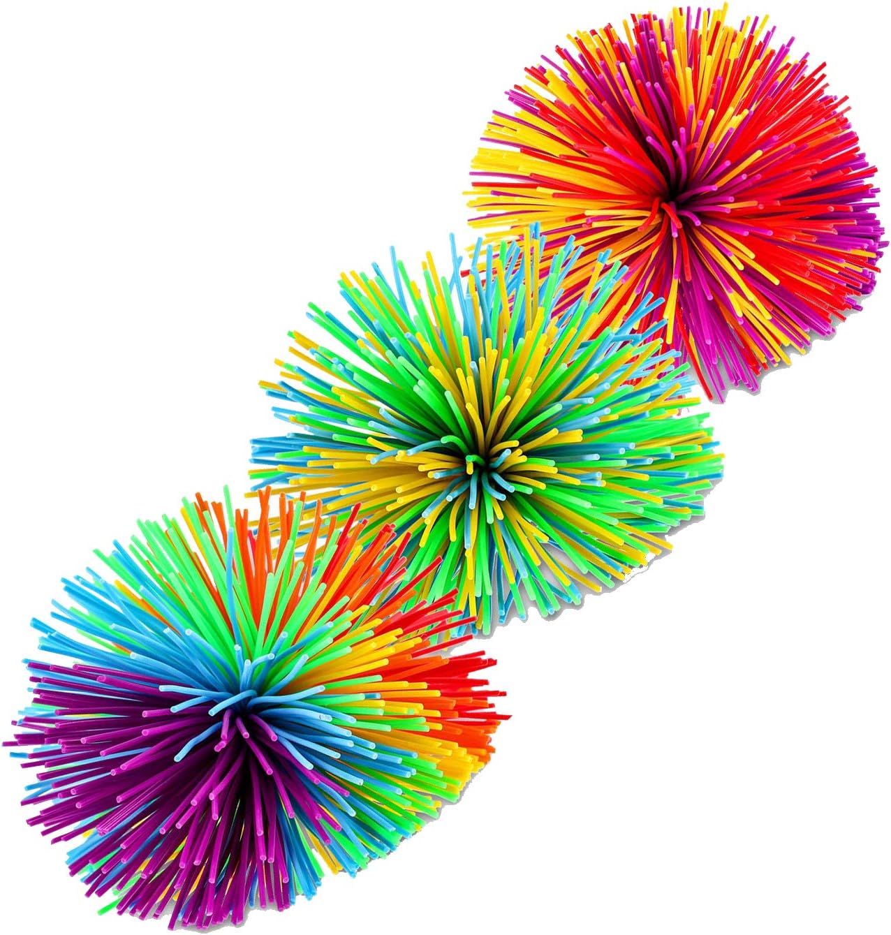 iwobi 5 Pcs Colorful Stretchy Balls Rainbow Silicone Sensory Stress Relief Toy for Kids - Image 5