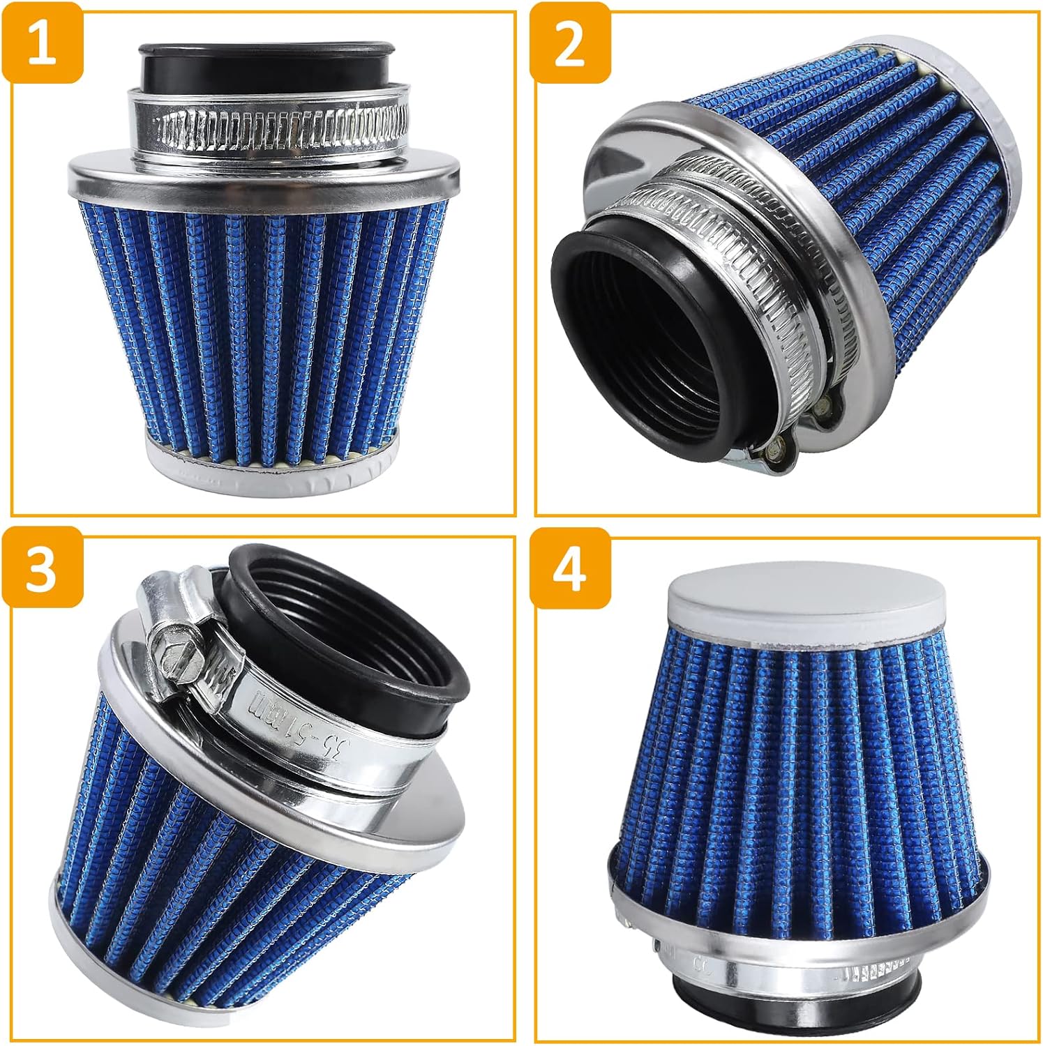 39mm Air Filter for GY6 50cc Moped Scooter Dirt Bike Motorcycle 50cc 110cc 125cc 150cc 200cc Kids' ATV Scooter Go-Kart Dirt Bike Pocket Bike