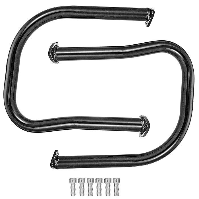 Buy Gloss Black Rear Engine Protect Guard Highway Crash Bars Compatible