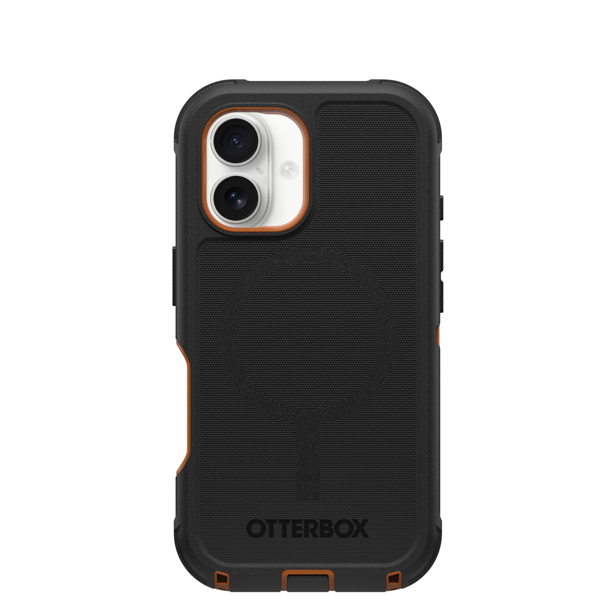 OtterBox Funda MagSafe de la serie Defender para iPhone 16 (solamente) - Iron Eclipse (verde y negro) - Solo funda - Imanes integrados - Sin pantalla - Resistente y duradera - con protección de puerto