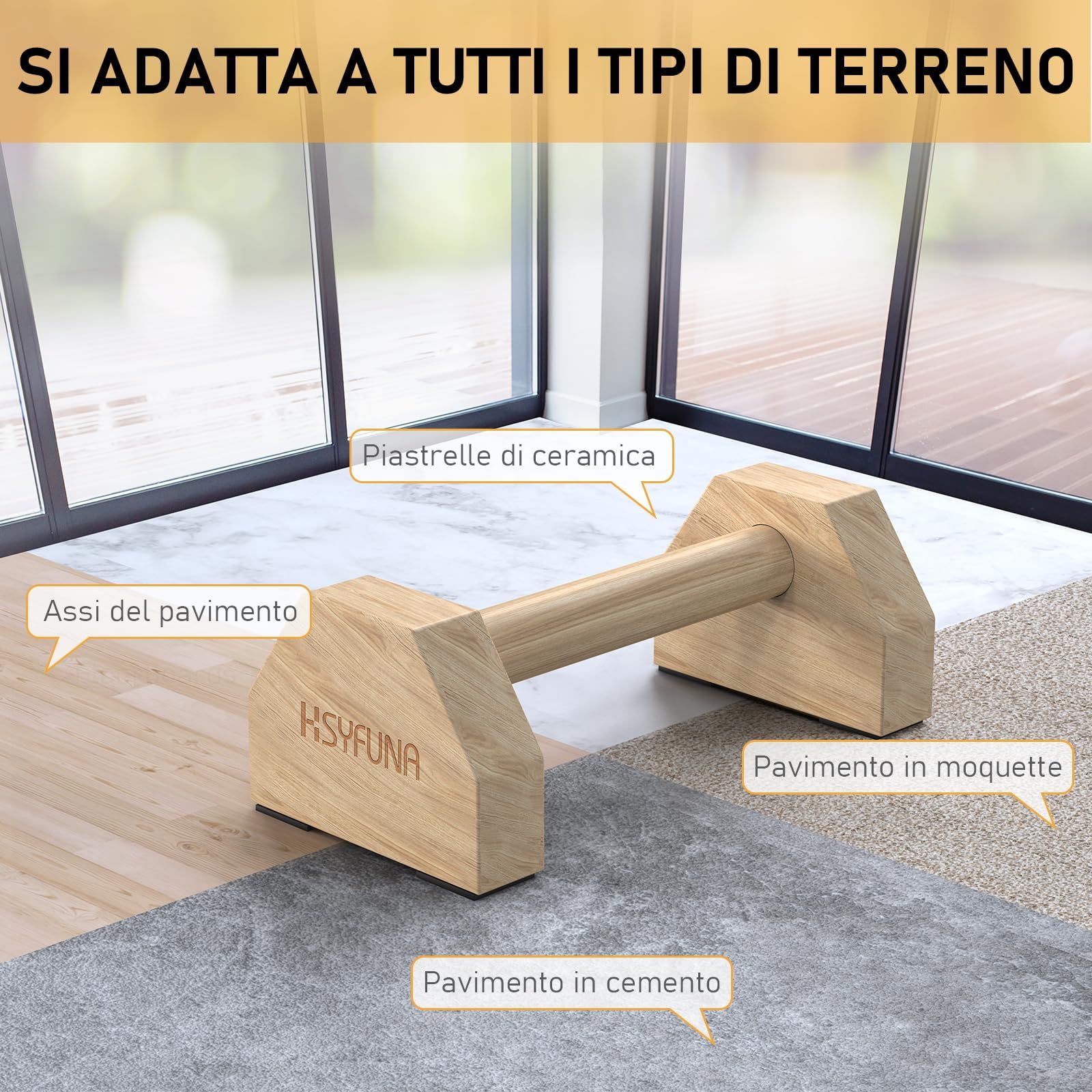 Parallele Calisthenics, Parallele Basse, Maniglie per Flessioni in Legno, Parallele in Legno, Push Up Bar Fitness, Parallele Calisthenics, Palestra Corpo Libero, Antiscivolo e Portatili