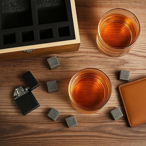 Miniatura 7 de Regalos de whisky vintage personalizados para hombres, vaso de bourbon grabado de 11 onzas, juego de 2 tazas de whisky vintage en caja de madera, 4