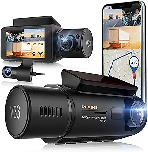 Rexing V33 3-Channel Dash Cam