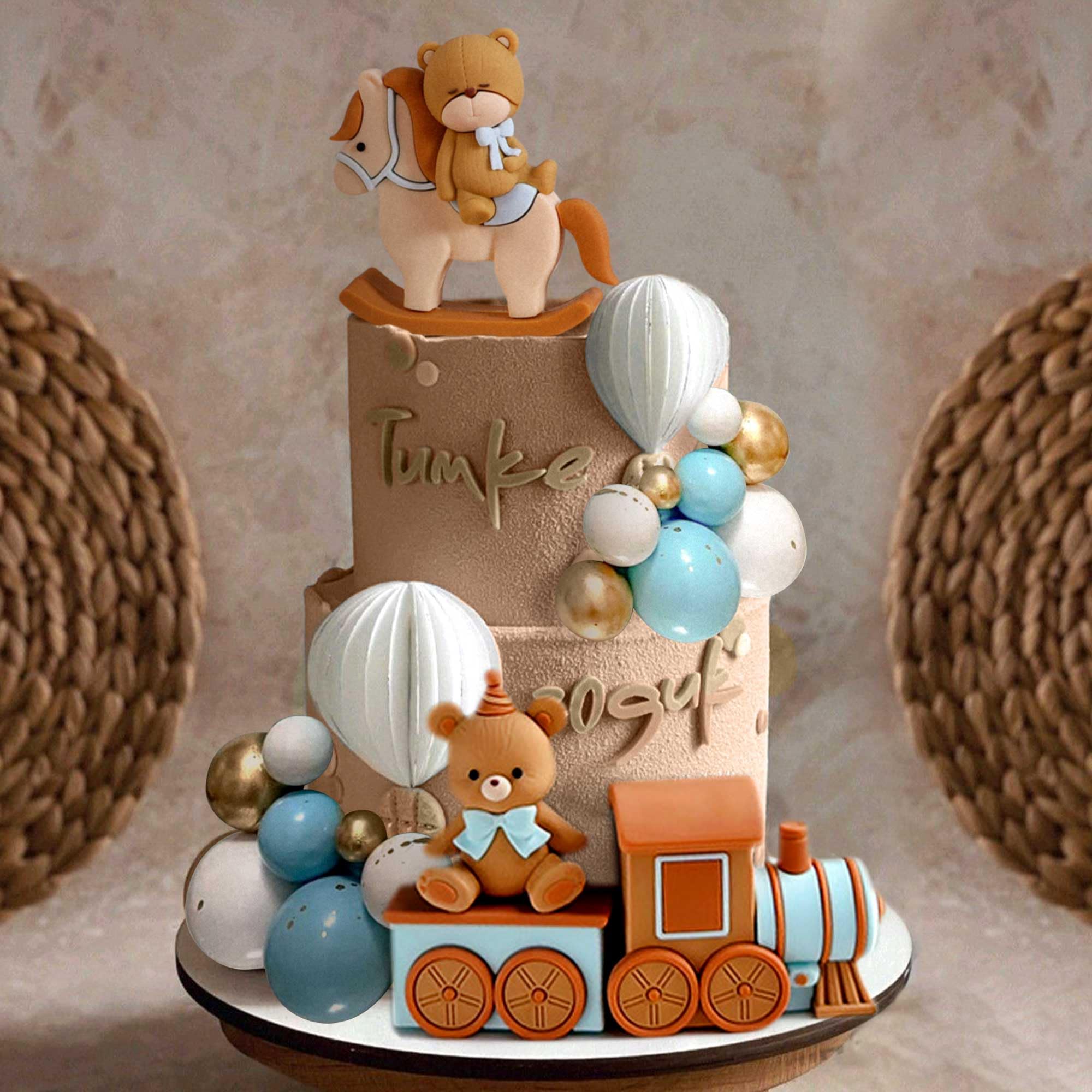 Roaring Good Time Teddybeer taartdecoratie voor doop jongen meisjes 1 jaar donkerbruin taartdecoratie voor bruiloft babyshower verjaardagsfeest Roaring Good Time Teddybeer taartdecoratie voor doop jongen meisjes 1 jaar donkerbruin taartdecoratie voor bruiloft babyshower verjaardagsfeest