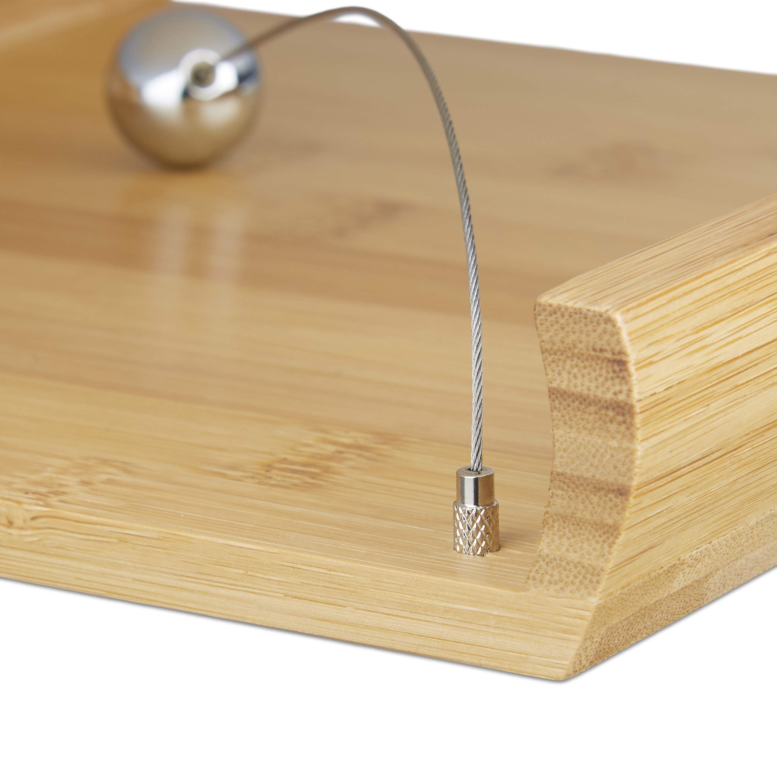 Relaxdays Portatovaglioli in Bambù, Sfera come Peso, in Legno, Porta Salviette da Tavolo, HLP 3,7x21,7x21,7 cm, naturale