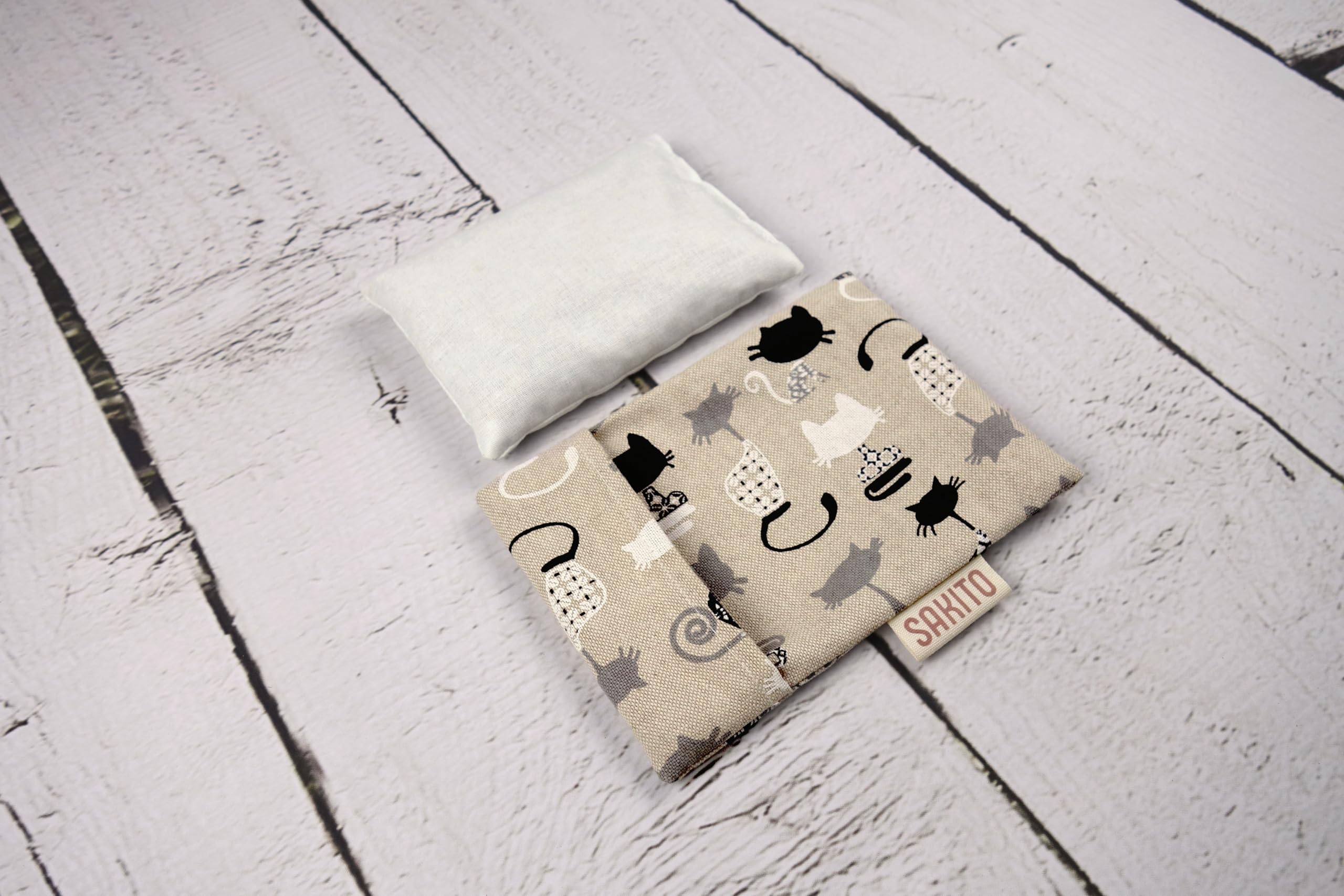 2 (pcs) Bouillotte Micro-onde (15x10 cm) - Thérapie Naturelle contre les Coliques - Chaleur Naturelle pour le Ventre et Élimination des Gaz - Sans Danger pour les Bébés - Housse Lavable