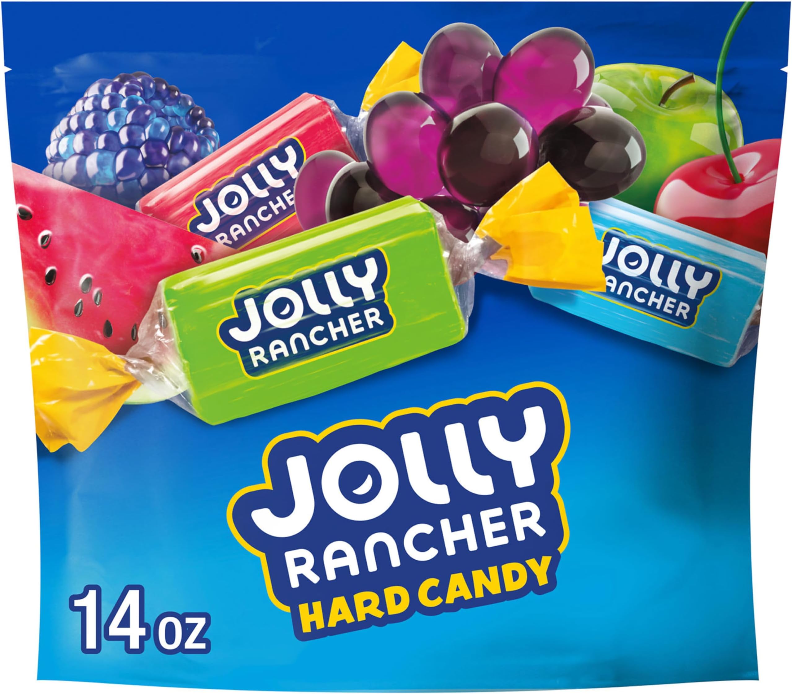 JOLLY RANCHER Assorted Fruit Flavored Hard Candy Resealable Bag, 14 oz