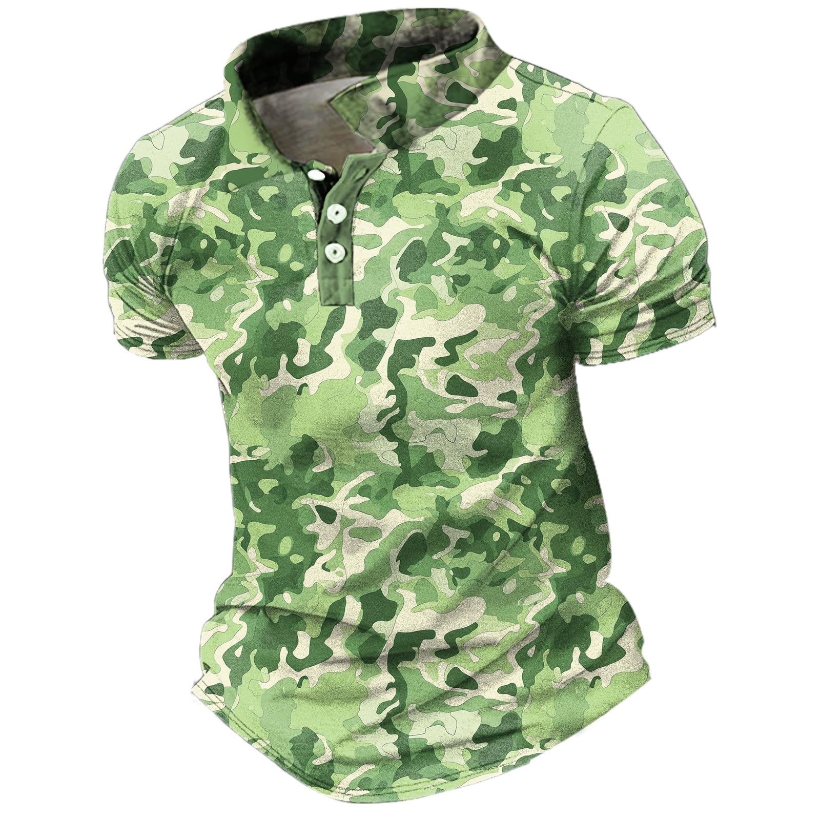 St Patricks Day Shirt for Men Trendy Irish Shamrock Green Clover Short Sleeve Button Up Shirt Tops