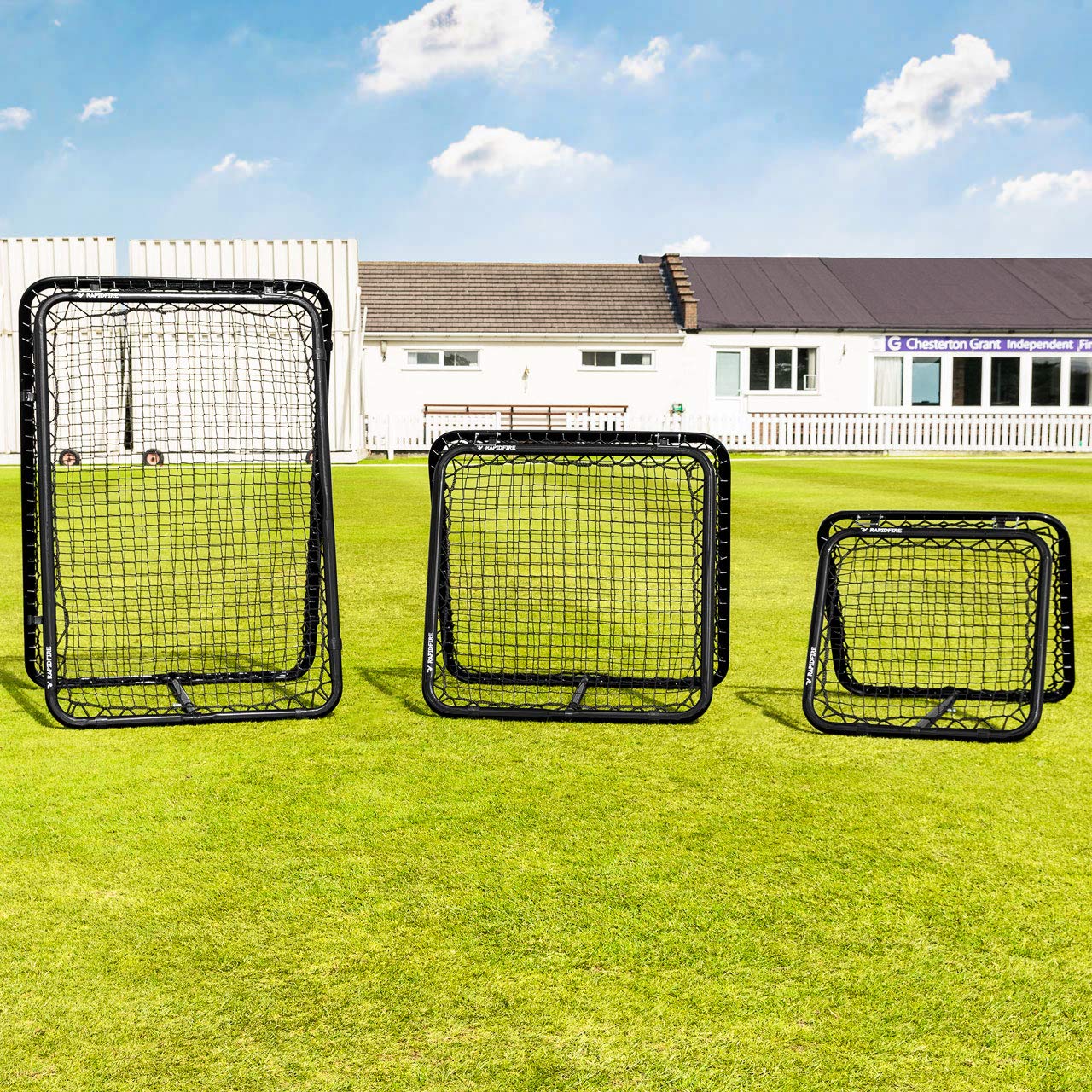 RapidFire Rebounder – Fußball Rebound Netz | 3 Größen erhältlich | Prallwand Fussball | Fußball Rebounder für Fußball Training | Fußball Kicktrainer | Rebounder Fußball