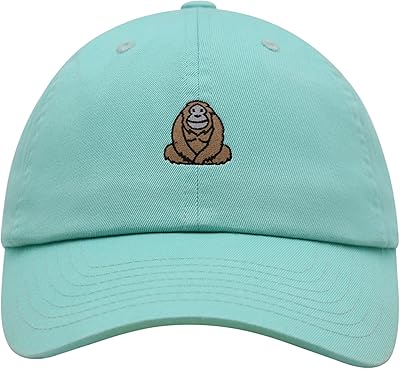 JPAK Orangutan Premium Dad Hat Embroidered Baseball Cap Sumatran Monkey Mint