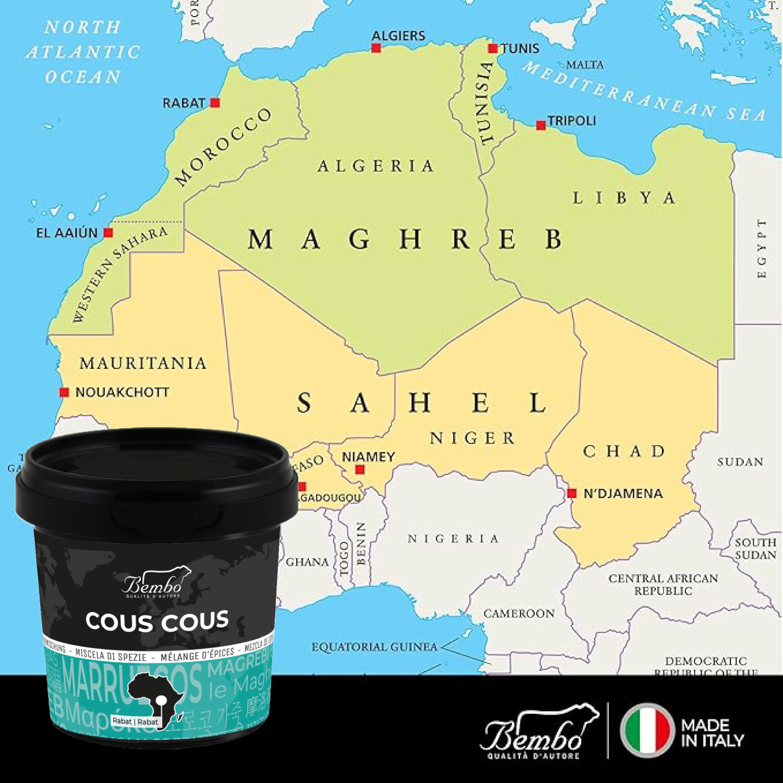 Mezcla de Especias para Cous Cous 60 g – Tradicional del Magreb – Ideal para Cous Cous, Cordero y Pescado