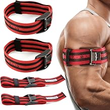 4 Pack Blood Flow Restriction Bands- Booty Bands Occlusion Training Bands for Arm Muscle & Hip Building Without Heavy Weight Lifting, Fast Muscle Growth - Red