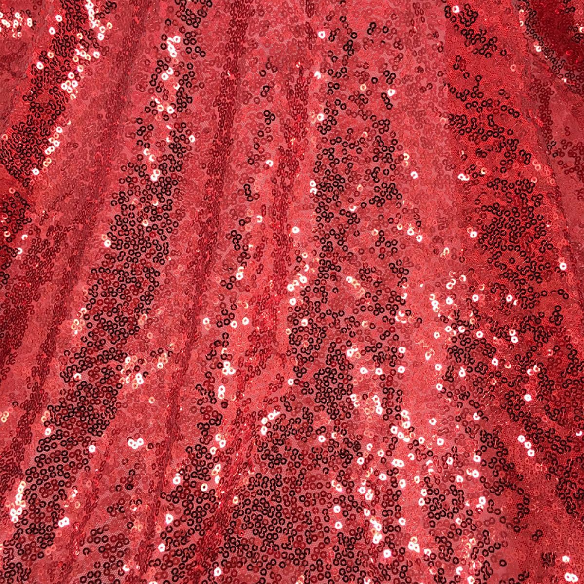 LALAFINA Mantel de Lentejuelas Rojo para Boda y Fiesta, Decoración de Mesa Elegante de Poliéster, Lavable Eventos y Banquetes