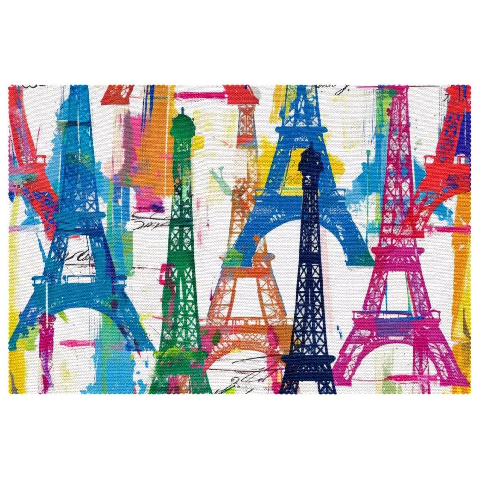 Sets de table Tour Eiffel lavables pour repas conviviaux